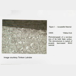 uniform fine microstructure and fine carbide particles evenly distributed in the matrix BG42