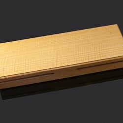 Mammoth Ivory and Stainless Steel Carving Set closed box
