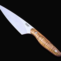 New Generation 6&amp;quot; Chef in Fiddleback Maple on black background