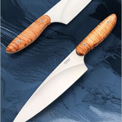 New Generation 8&amp;quot; Chef with Curly Maple Handle multi view