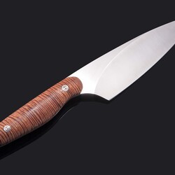New Generation Chef 150mm Blade - Curly Koa Handle other view