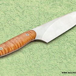 Evolution Chef Knife 142 mm Blade with Blond Spalted Maple Handle