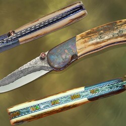 Campo de Cielo Meteorite and O1 Damascus Folder