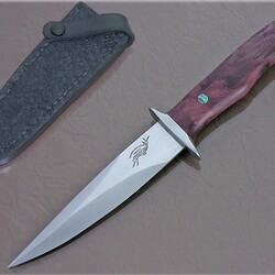 Carpathian Elm Burl Fighter with sheath