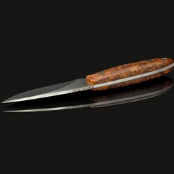 Brown Birdseye Maple Utility in CPM S35-VN spine view