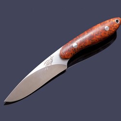 Powder Face a Juniper Burl Handled Utility Knife