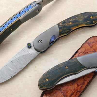 Ivory & Damascus Gentlemen Folder multi view