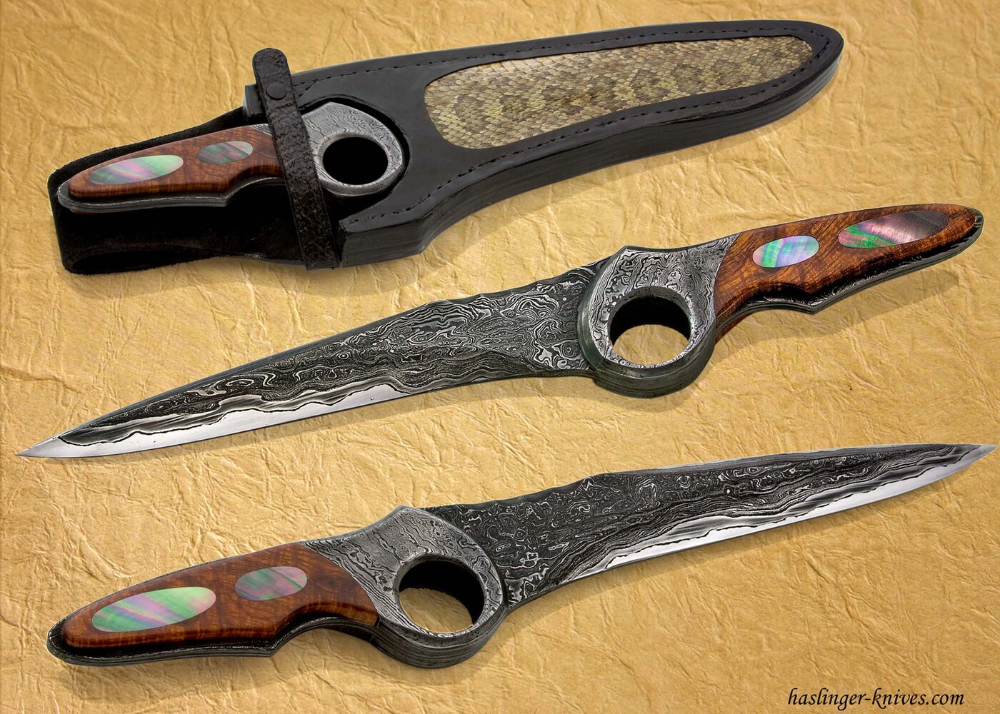 FJ 1 Subhilt Damascus knife knife combo image