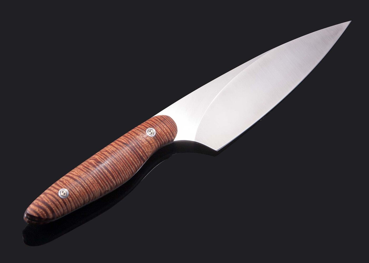 New Generation Chef 150mm Blade - Curly Koa Handle other view
