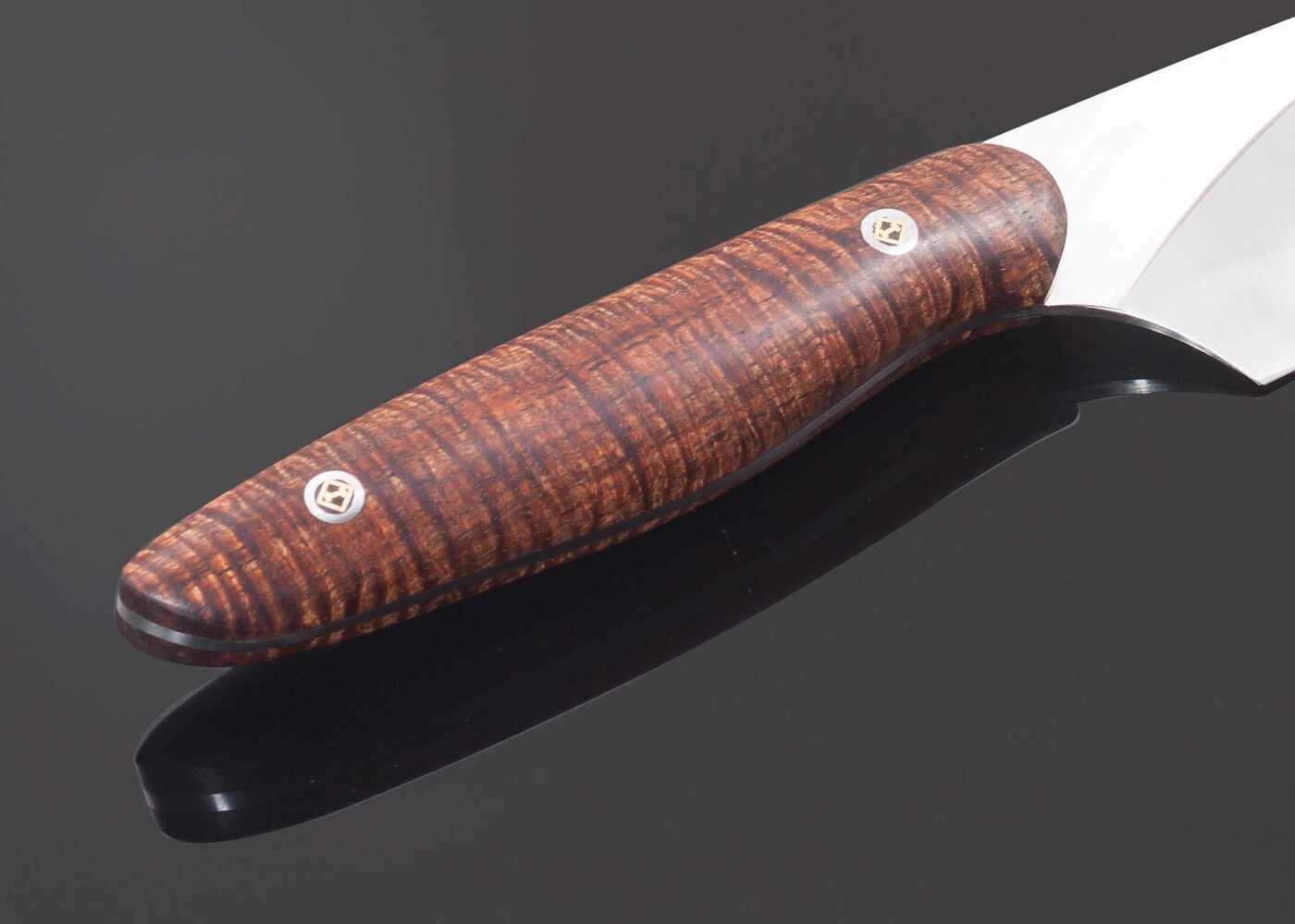 New Generation Chef 150mm - Premium Curly Koa Handle close up