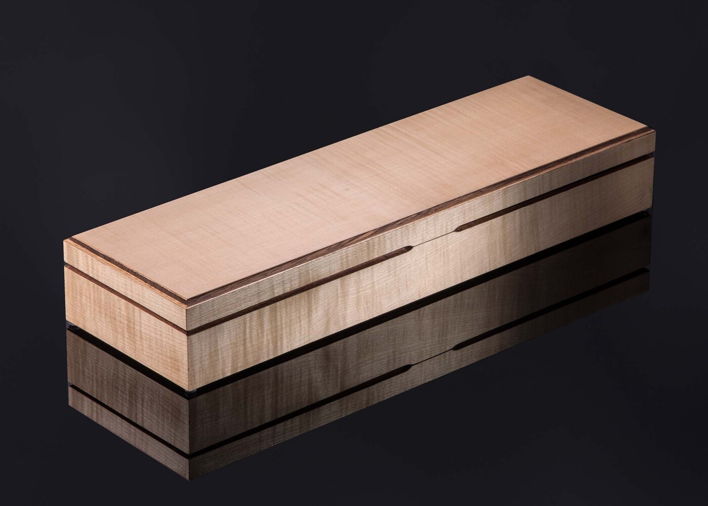 Raindrop Damascus and Premium Curly Koa Carving Set box