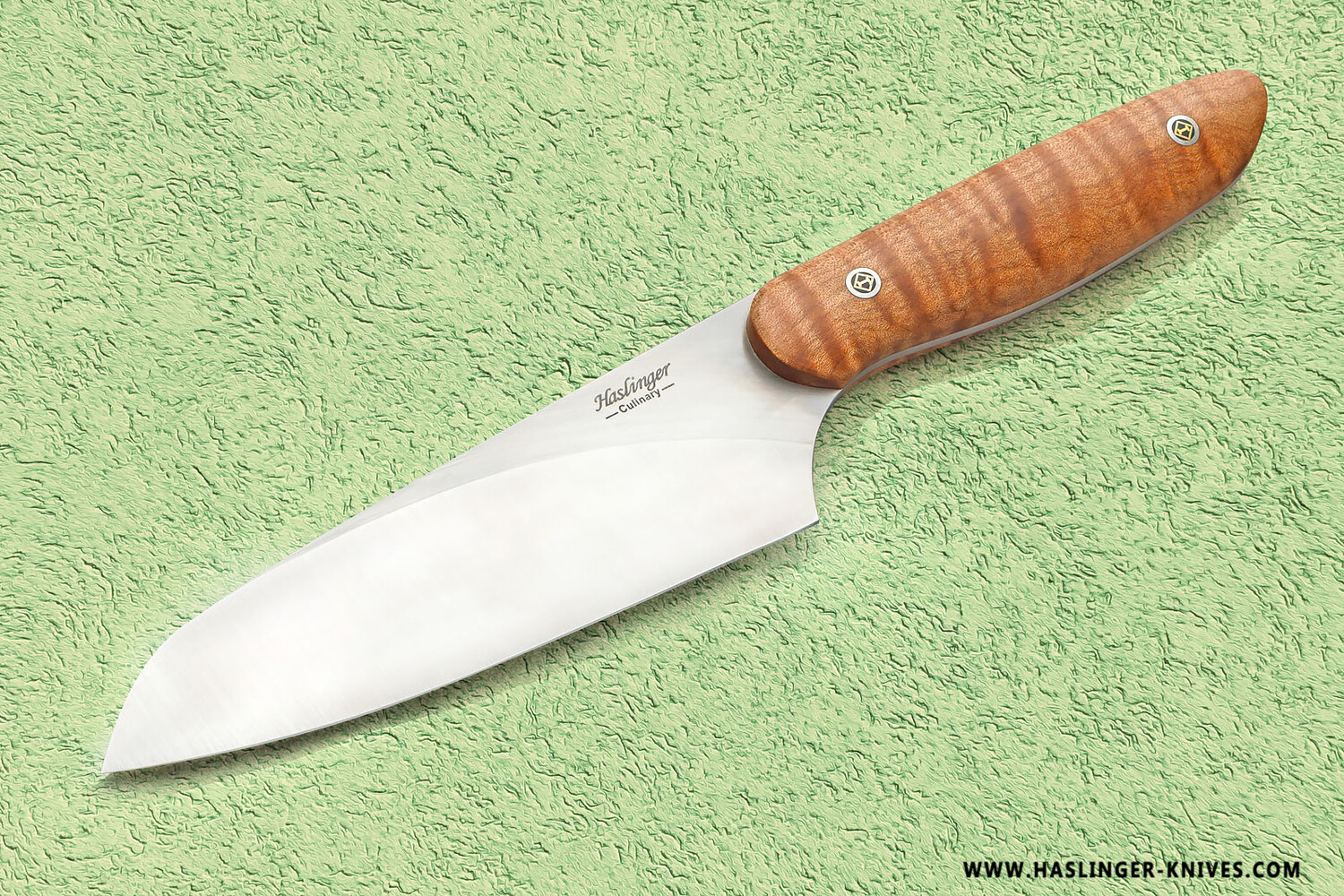 Evolution Chef Knife 142 mm Blade with Blond Spalted Maple Handle other view