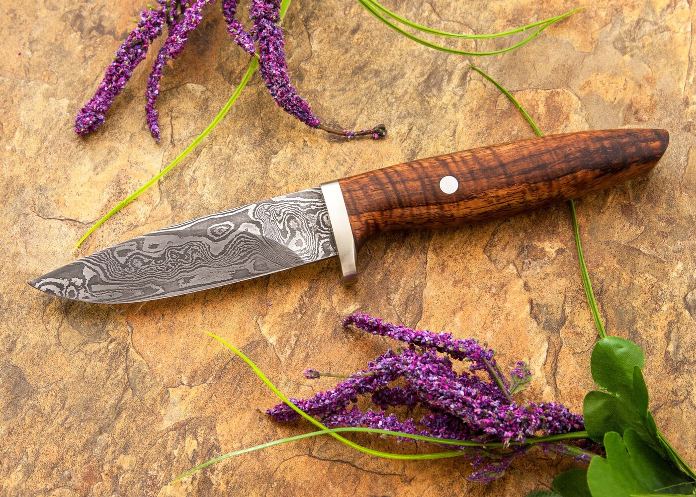 Random Damascus and Curly Koa Hunter