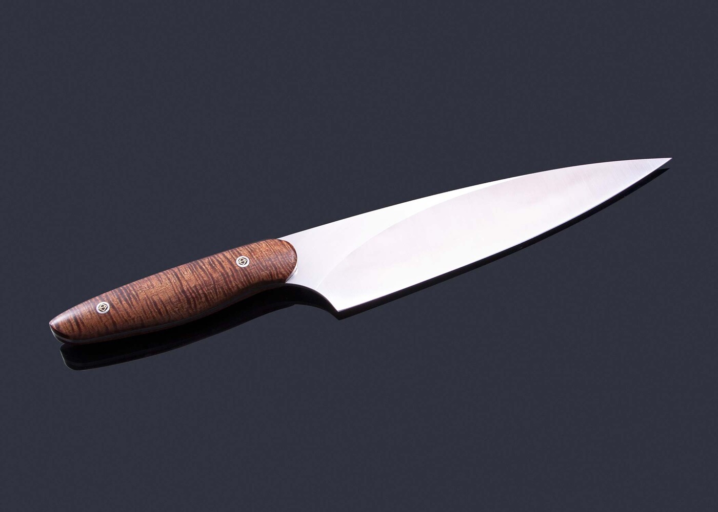 New Generation Chef Knife with Curly Koa Handle 200mm other view